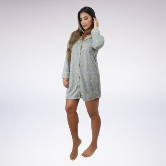 Camisão Com Gola Manga Comprida Aberto