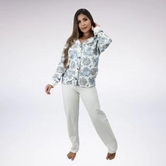 Pijama Longo Casaco Moletom