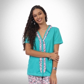 Pescador Com Manga E Babado Aberto Pv