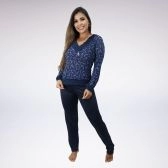Pijama longo Com Renda Liganete