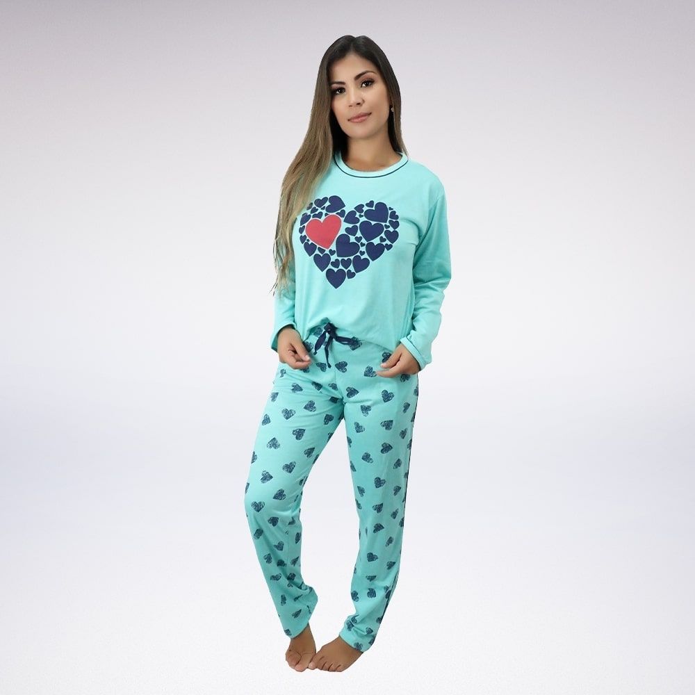 Pijama Longo Bolso Faca