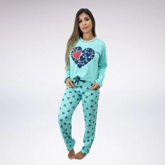 Pijama Longo Bolso Faca