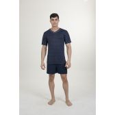 Pijama Curto Masculino 100% Poliamida