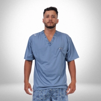Pijama Gola V Curto - Estampado